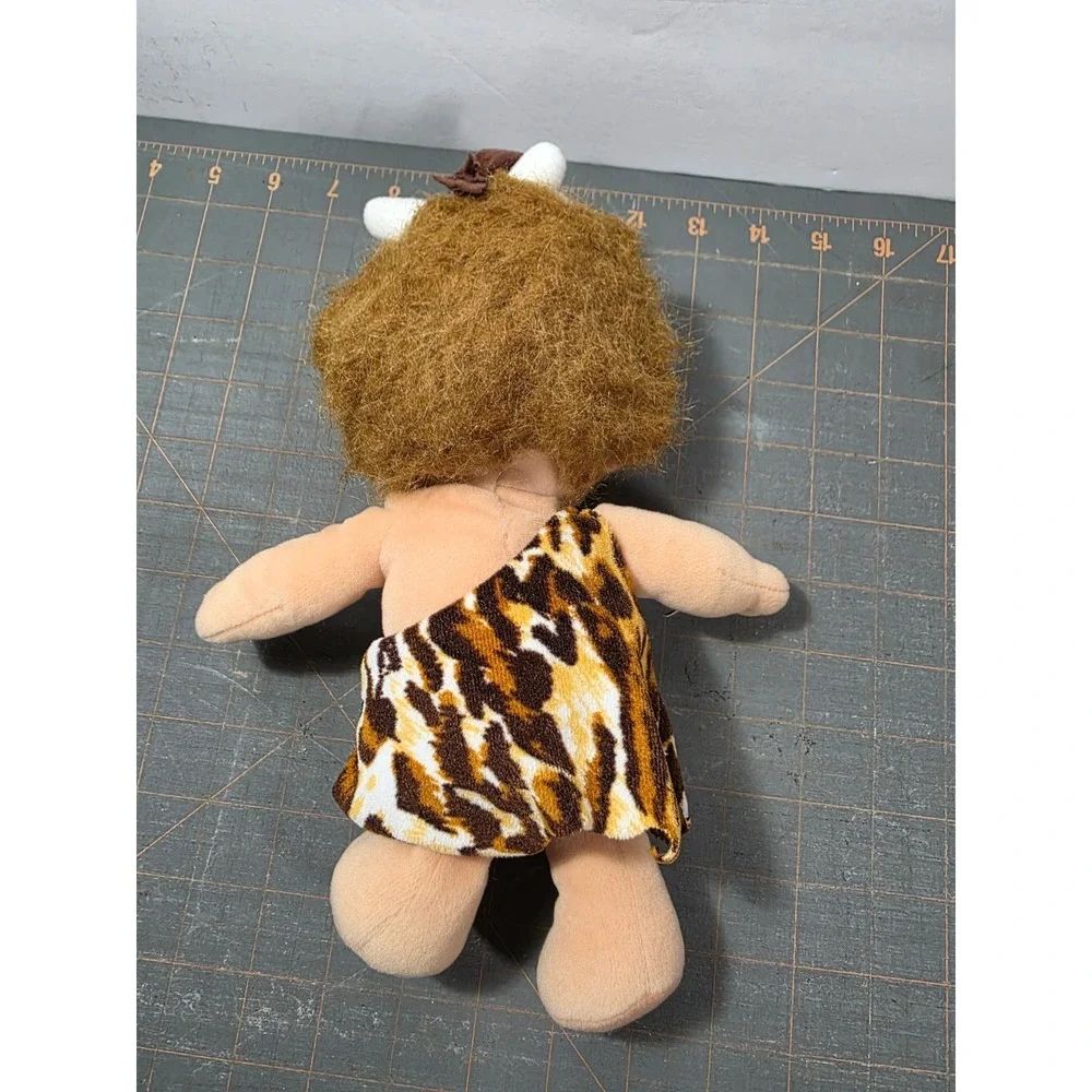 Enesco Tender Tails Caveman Plush Leopard Print Brown 9in